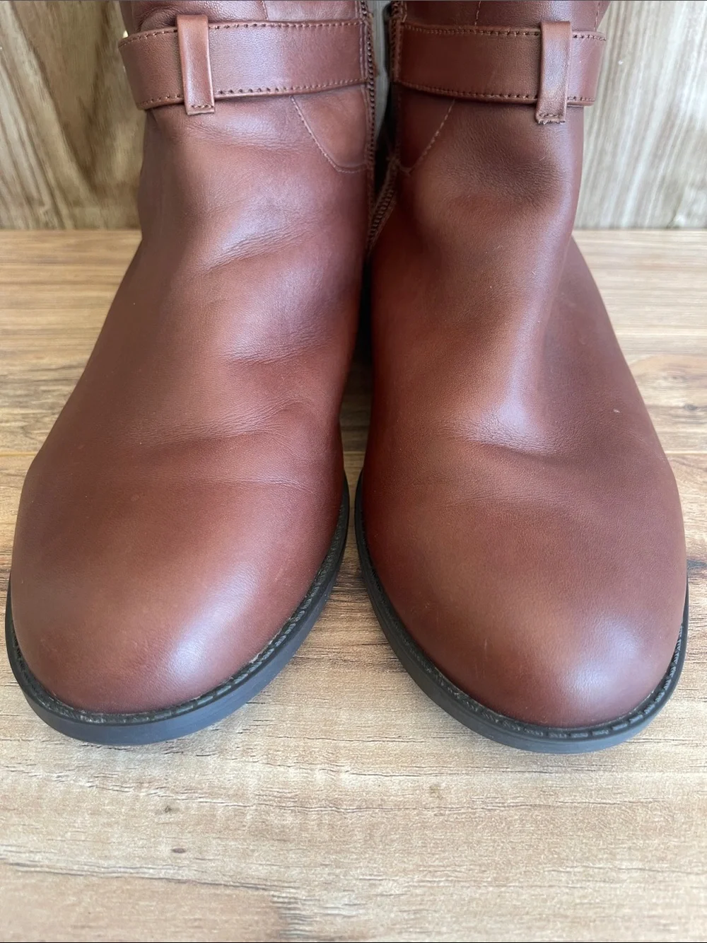 Pre-owned  VIONIC Women’s Tall Riding Boots - Cognac Brown Size 11